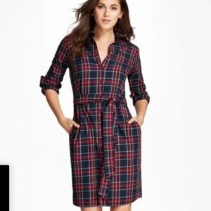 Brooks Brothers Holiday Flannel Tartan Plaid Dress Size 2